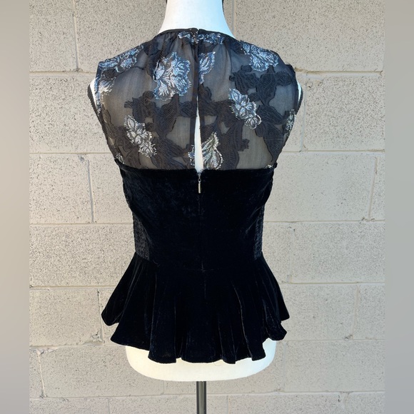 Rebecca Taylor velour and lace sleeveless blouse - Picture 5 of 9